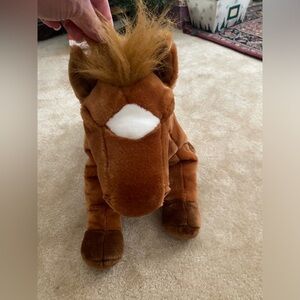 Source Unknown Brown Plush Horse with White Blaze
